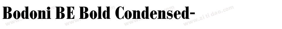 Bodoni BE Bold Condensed字体转换